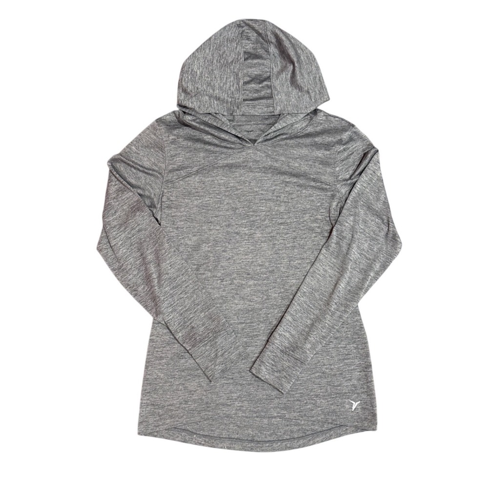 Old Navy Active Go-Dry Hoodie Mens Medium Gray Heathered Long Sleeve Thumbhole